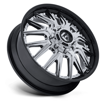 20x8.25 Fuel D407 Catalyst Chrome Gloss Black DUALLY FRONT Wheel 8x200 (105mm)
