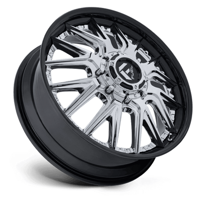 22x8.25 Fuel D407 Catalyst Chrome Gloss Black DUALLY FRONT Wheel 8x200 (105mm)