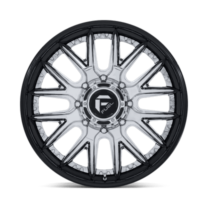22x8.25 Fuel D407 Catalyst Chrome Gloss Black DUALLY FRONT Wheel 8x200 (105mm)