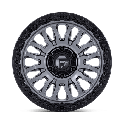 17x8.5 Fuel FC857 Rincon Matte Gunmetal With Black Lip Wheel 5x5 (-1mm)