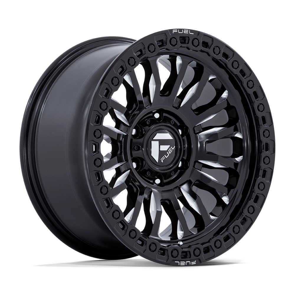 17x8.5 Fuel FC857 Rincon Gloss Black Milled Wheel 5x5 (-1mm)