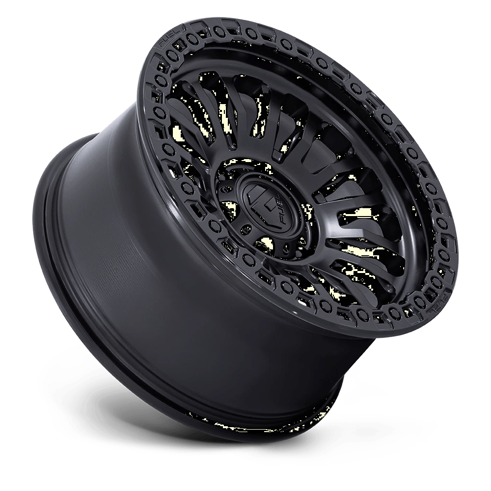 17x8.5 Fuel FC857 Rincon Matte Black With Gloss Black Lip Wheel 5x5 (-1mm)