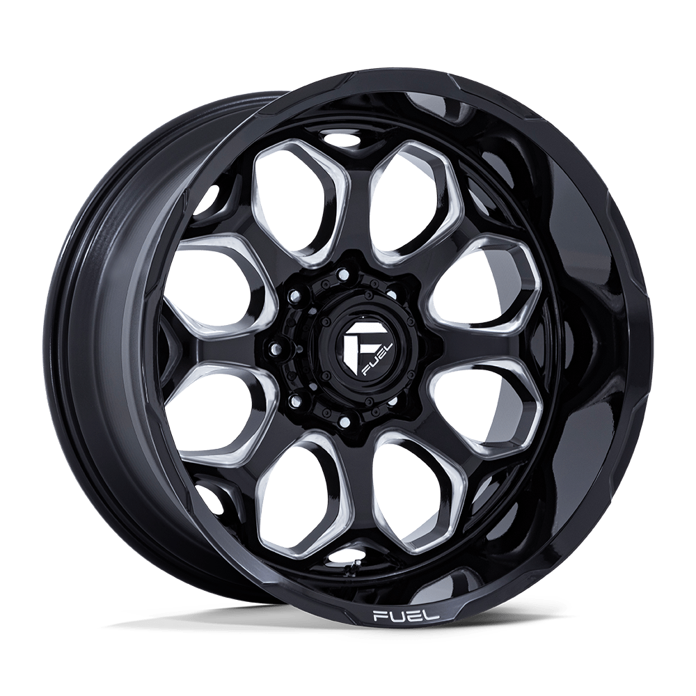 20x10 Fuel FC862 Scepter Gloss Black Milled Wheel 6x135 (-18mm)