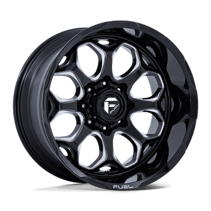 20x10 Fuel FC862 Scepter Gloss Black Milled Wheel 6x135 (-18mm)
