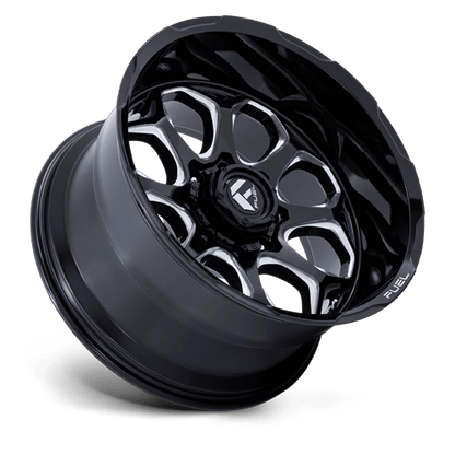 20x9 Fuel Off-Road FC862 Scepter Gloss Black Milled Wheel 5x5 (1mm)