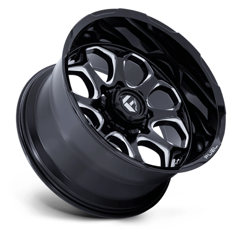 22x12 Fuel Off-Road FC862 Scepter Gloss Black Milled Wheel 8x170 (-44mm)