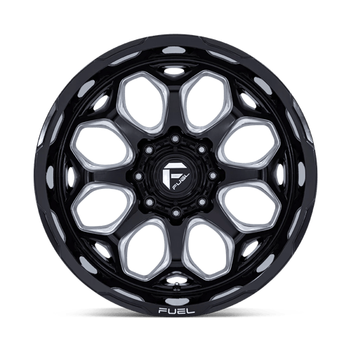 22x12 Fuel Off-Road FC862 Scepter Gloss Black Milled Wheel 8x170 (-44mm)