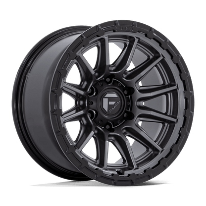17x8.5 Fuel FC866 Piston Matte Gunmetal Gloss Black Lip Wheel 6x5.5 (25mm)