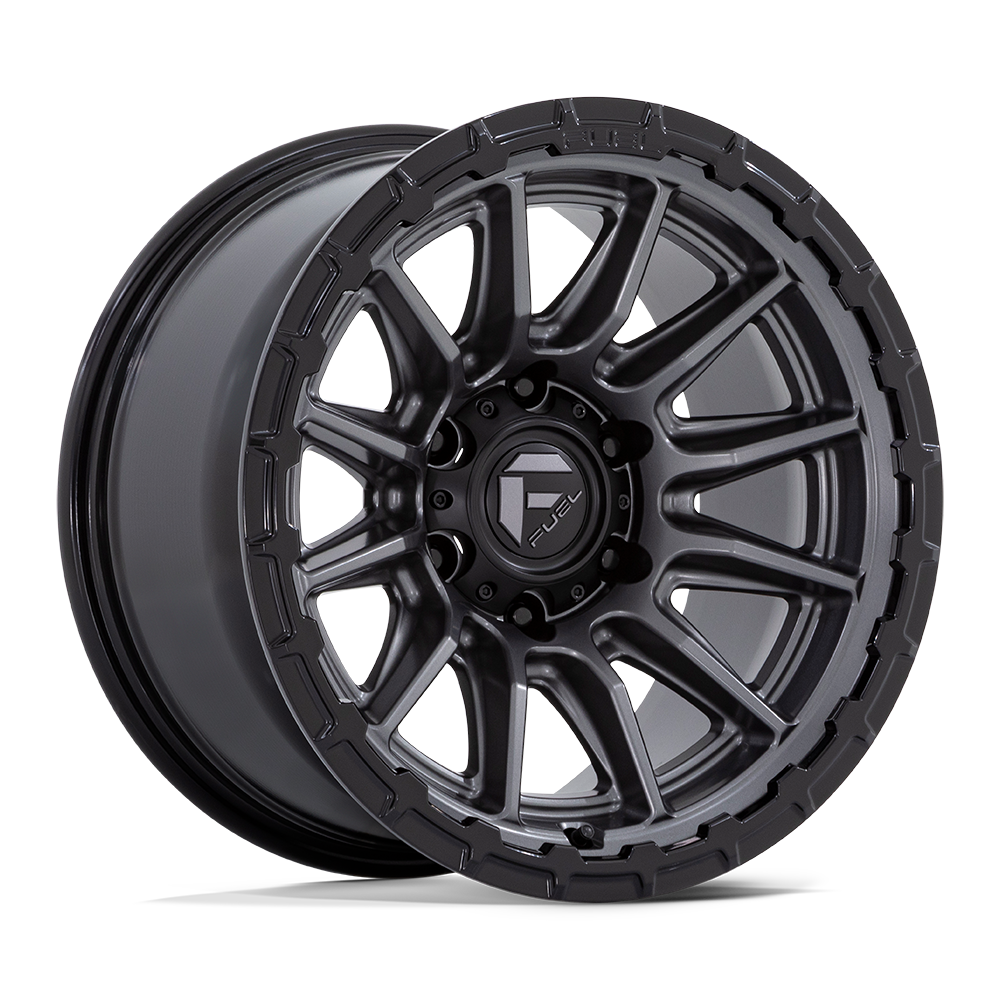 17x9 Fuel Off-Road FC866 Piston Matte Gunmetal W/ Gloss Black Wheel 5x5 (-12mm)