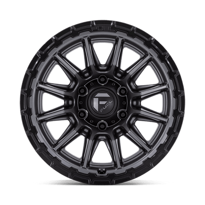 17x9 Fuel FC866 Piston Matte Gunmetal Gloss Black Lip Wheel 6x135 (-12mm)