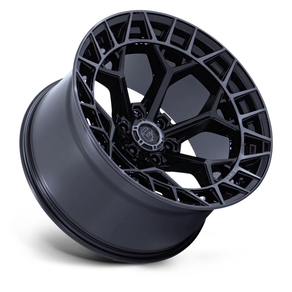 22x12 Fuel FC873 Charger Gloss Black Brushed Face Dark Tint Wheel 6x5.5 (-44mm)