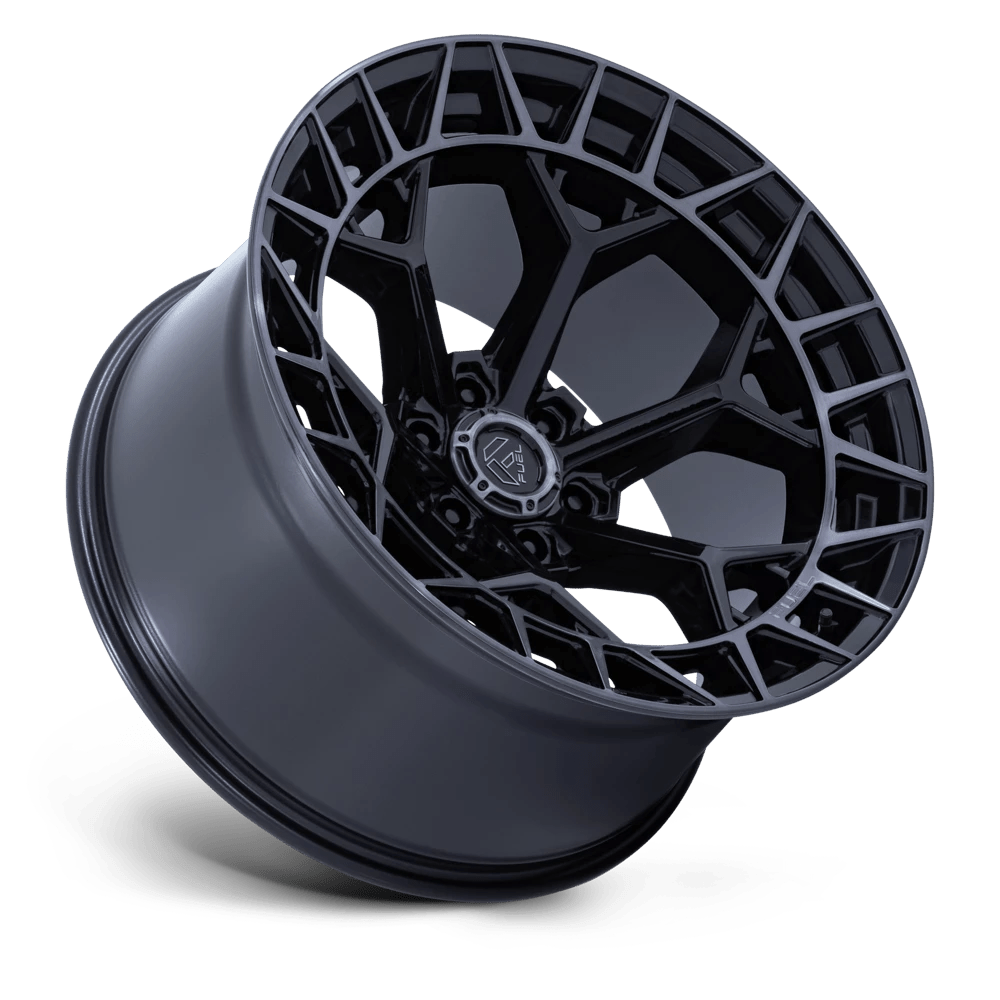 22x12 Fuel FC873 Charger Gloss Black Brushed Face Dark Tint Wheel 6x5.5 (-44mm)