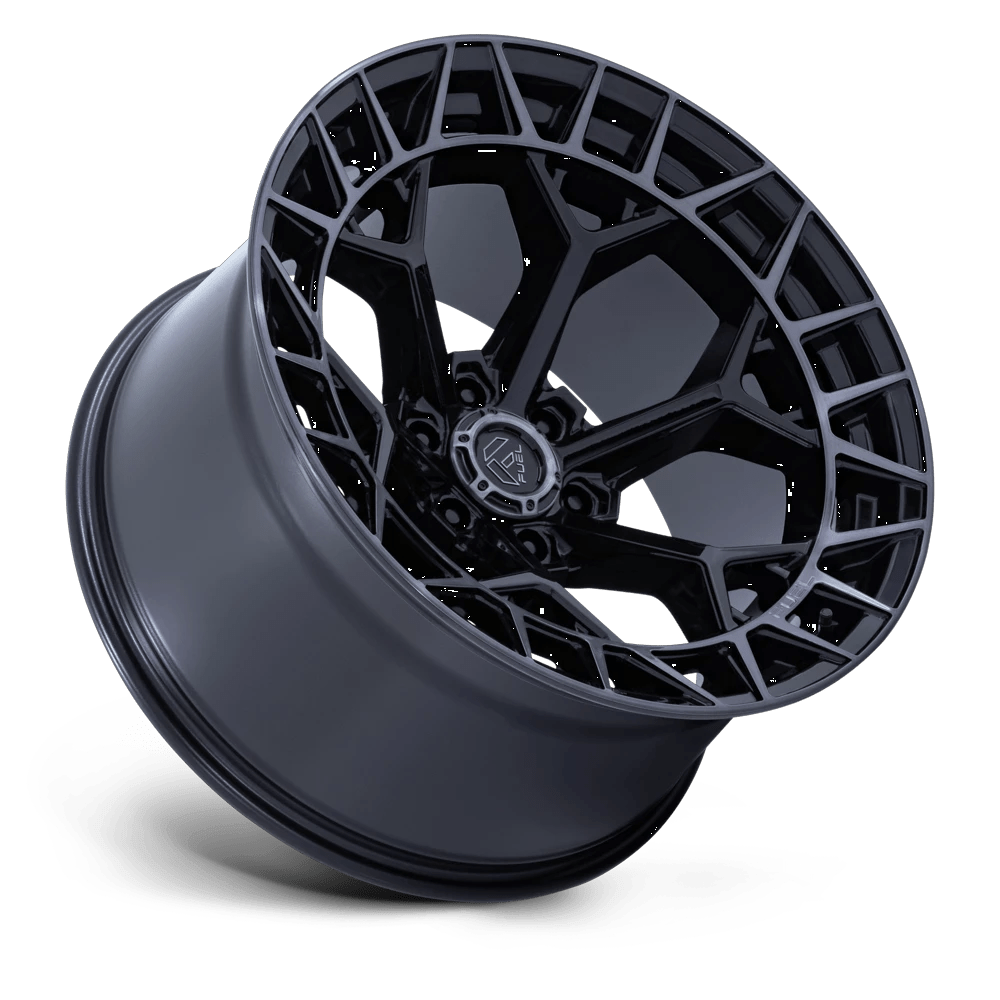 22x12 Fuel FC873 Charger Gloss Black Brushed Face Dark Tint Wheel 6x135 (-44mm)