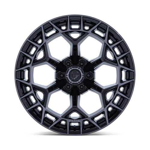 22x9.5 Fuel FC873 Charger Gloss Black Brushed Face Dark Tint Wheel 6x5.5 (18mm)