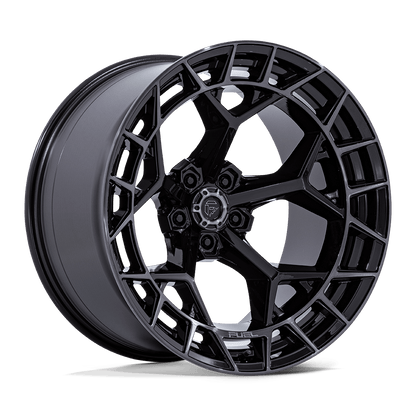20x10 Fuel FC873 Charger Gloss Black Brushed Face Dark Tint Wheel 5x5 (-18mm)