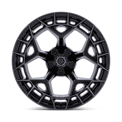 22x12 Fuel Off-Road FC873 Charger Gloss Black Brushed Dark Wheel 5x5 (-44mm)