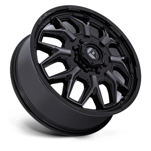 20x8.25 Fuel Off-Road D875 Flux Black Brushed DUALLY REAR Wheel 8x210 (-201mm)