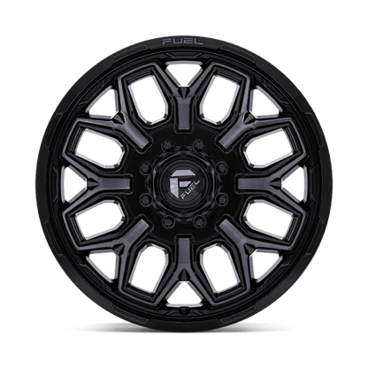20x8.25 Fuel Off-Road D875 Flux Black Brushed DUALLY FRONT Wheel 8x170 (104mm)