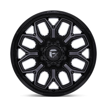 20x8.25 Fuel Off-Road D875 Flux Black Brushed DUALLY REAR Wheel 8x200 (-227mm)