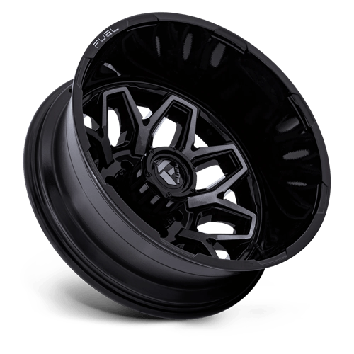 20x8.25 Fuel Off-Road D875 Flux Black Brushed DUALLY REAR Wheel 8x6.5 (-240mm)
