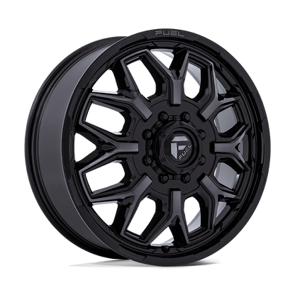 22x8.25 Fuel Off-Road D875 Flux Black Brushed DUALLY FRONT Wheel 8x6.5 (104mm)