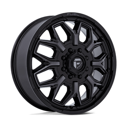 22x8.25 Fuel Off-Road D875 Flux Black Brushed DUALLY FRONT Wheel 8x6.5 (104mm)