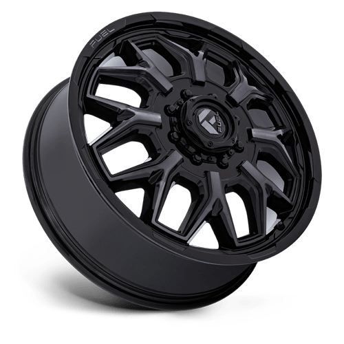 22x8.25 Fuel Off-Road D875 Flux Black Brushed DUALLY FRONT Wheel 8x6.5 (104mm)