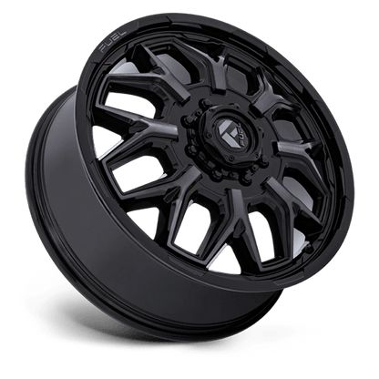 22x8.25 Fuel Off-Road D875 Flux Black Brushed DUALLY FRONT Wheel 8x6.5 (104mm)