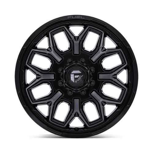 22x8.25 Fuel Off-Road D875 Flux Black Brushed DUALLY FRONT Wheel 8x6.5 (104mm)