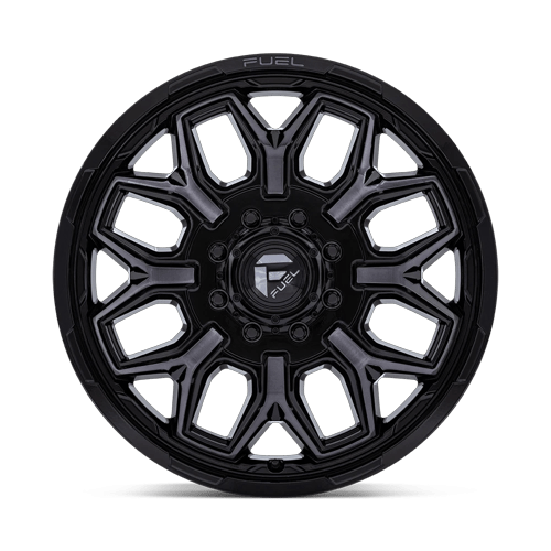 22x8.25 Fuel Off-Road D875 Flux Black Brushed DUALLY FRONT Wheel 8x170 (104mm)