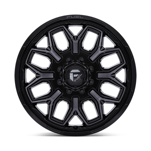 22x8.25 Fuel Off-Road D875 Flux Black Brushed DUALLY FRONT Wheel 8x6.5 (104mm)