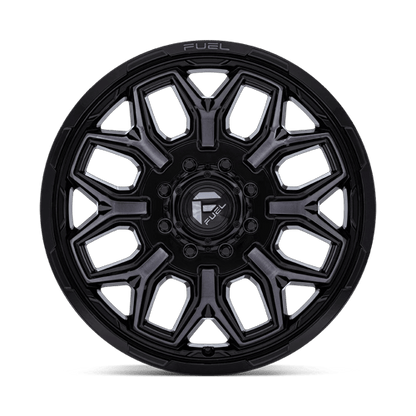 22x8.25 Fuel Off-Road D875 Flux Black Brushed DUALLY FRONT Wheel 8x6.5 (104mm)