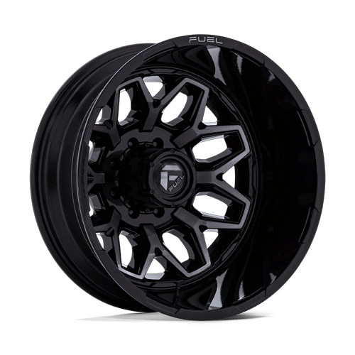 22x8.25 Fuel Off-Road D875 Flux Black Brushed DUALLY REAR Wheel 8x6.5 (-201mm)
