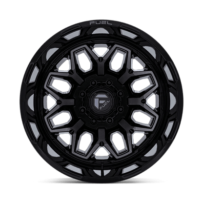 22x8.25 Fuel Off-Road D875 Flux Black Brushed DUALLY REAR Wheel 8x6.5 (-201mm)