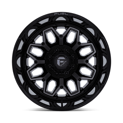 22x8.25 Fuel Off-Road D875 Flux Black Brushed DUALLY REAR Wheel 8x210 (-201mm)