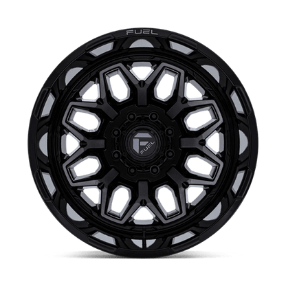 22x8.25 Fuel Off-Road D875 Flux Black Brushed DUALLY REAR Wheel 8x6.5 (-227mm)