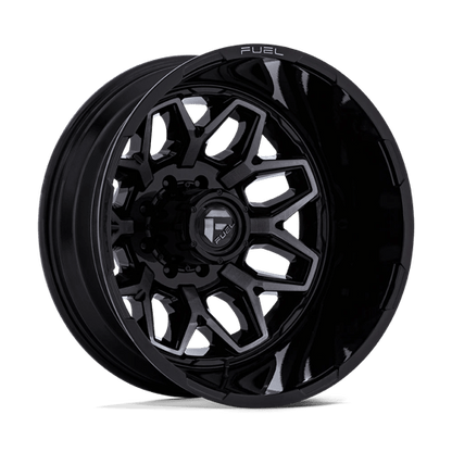 22x8.25 Fuel Off-Road D875 Flux Black Brushed DUALLY REAR Wheel 8x6.5 (-240mm)
