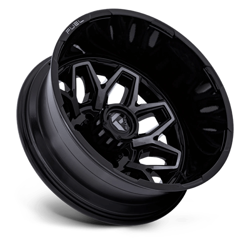 22x8.25 Fuel Off-Road D875 Flux Black Brushed DUALLY REAR Wheel 8x6.5 (-240mm)