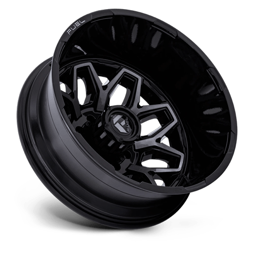 22x8.25 Fuel Off-Road D875 Flux Black Brushed DUALLY REAR Wheel 8x6.5 (-240mm)