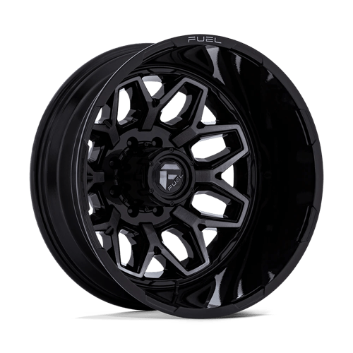 20x8.25 Fuel Off-Road D875 Flux Black Brushed DUALLY REAR Wheel 8x6.5 (-246mm)