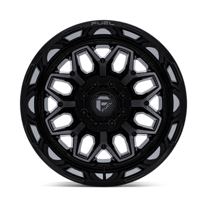 22x8.25 Fuel Off-Road D875 Flux Black Brushed DUALLY REAR Wheel 8x210 (-246mm)