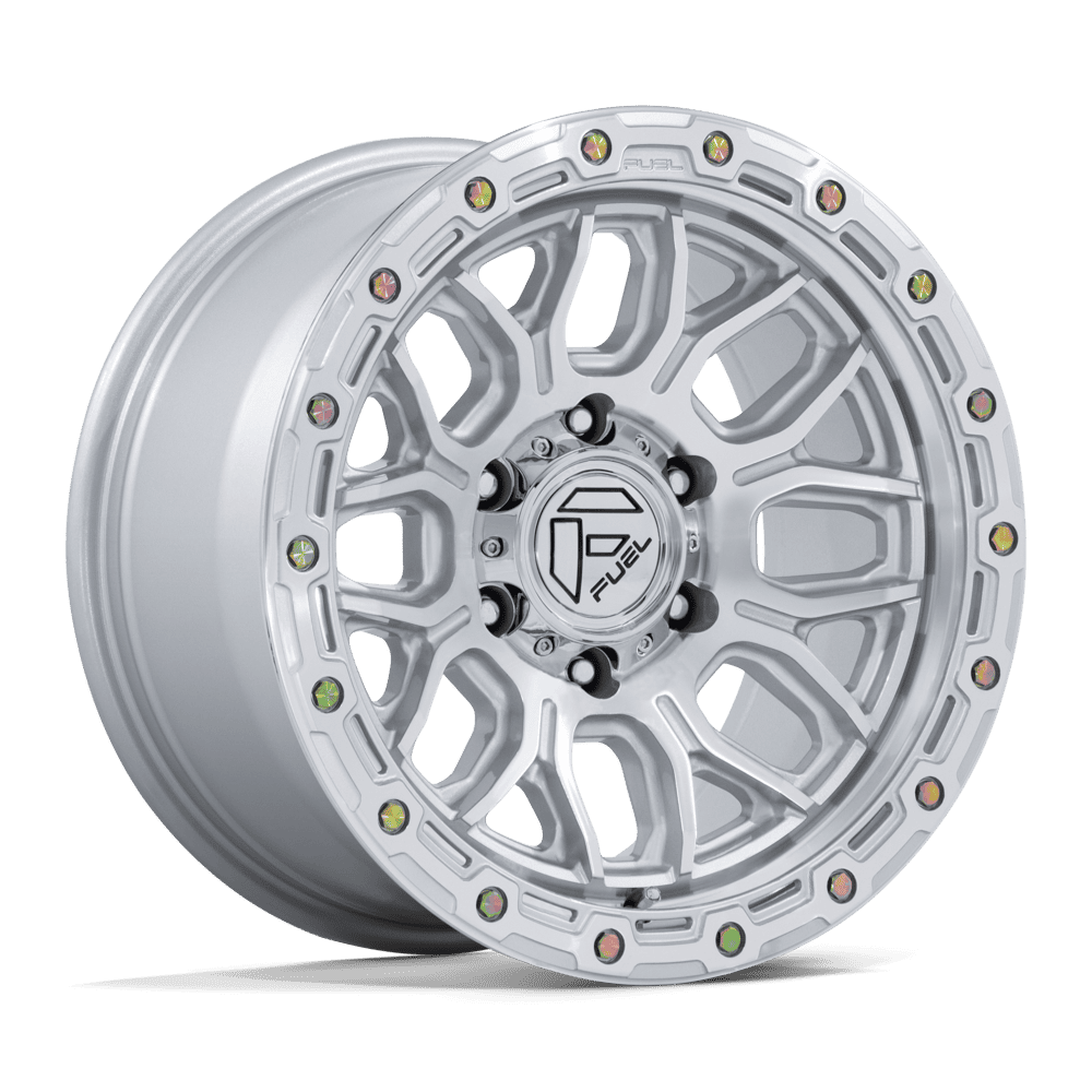 17x9 Fuel Off-Road FC881 Surge Glossy Silver W/ Machined Face Wheel 5x5 (1mm)