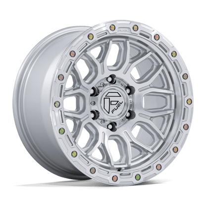 17x9 Fuel Off-Road FC881 Surge Glossy Silver W/ Machined Face Wheel 6x135 (20mm)