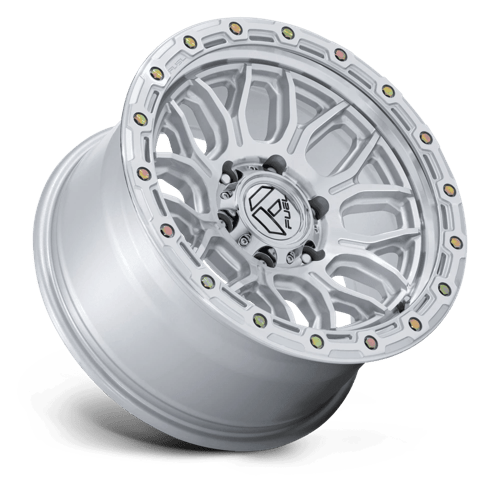 17x9 Fuel Off-Road FC881 Surge Glossy Silver W/ Machined Face Wheel 5x5 (1mm)