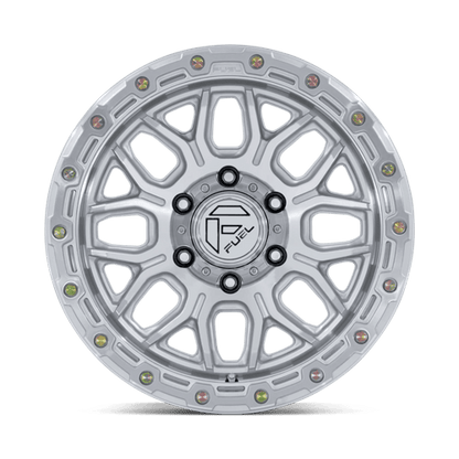 17x9 Fuel Off-Road FC881 Surge Glossy Silver W/ Machined Face Wheel 6x5.5 (1mm)
