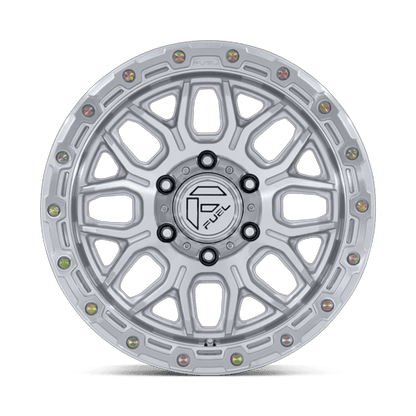 17x9 Fuel Off-Road FC881 Surge Glossy Silver W/ Machined Face Wheel 5x5 (-12mm)