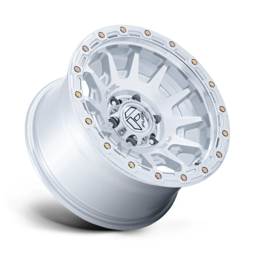 17x8.5 Fuel Off-Road FC884 Fortress Gloss Silver Machined Face Wheel 5x5 (25mm)