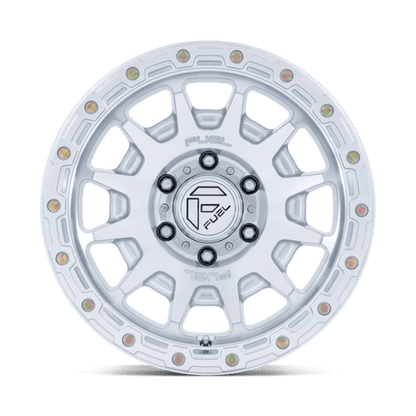 18x9 Fuel Off-Road FC884 Fortress Gloss Silver Machined Face Wheel 6x135 (1mm)
