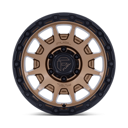 17x9 Fuel FC884 Fortress Matte Bronze With Gloss Black Wheel 6x5.5 (-12mm)