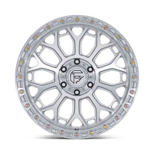 20x9 Fuel Off-Road FC901 Talon Glossy Silver W/ Machined Face Wheel 6x5.5 (1mm)